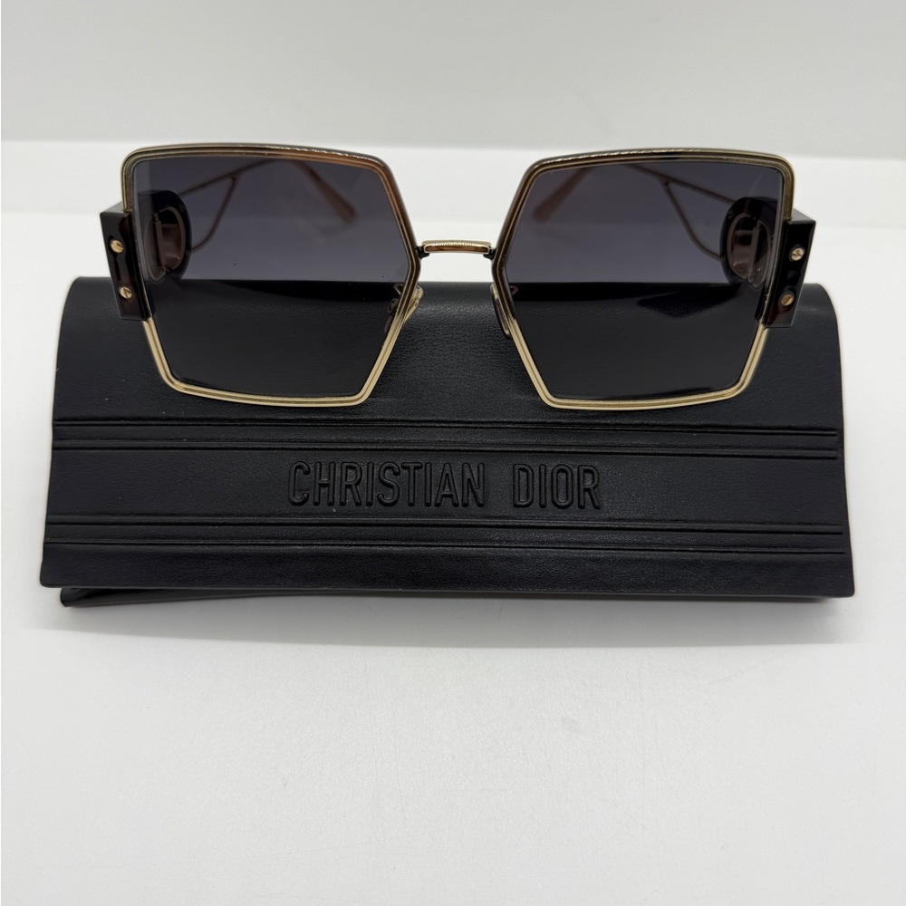 Authentic Christian Dior 30Montaigne SU 58MM Sunglasses Gold - Picture 2 of 10